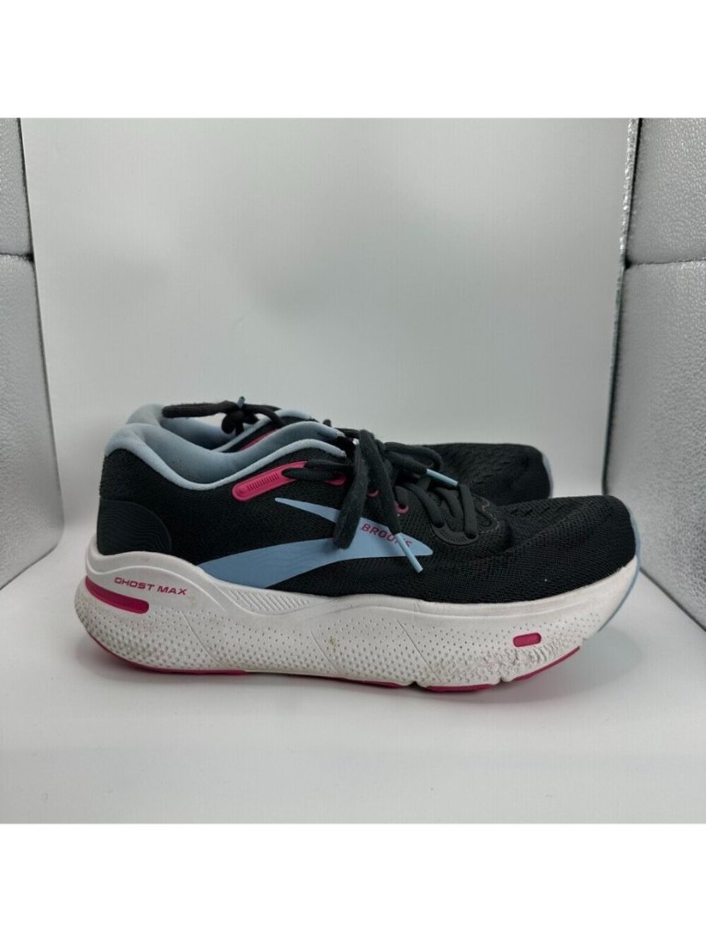 Brooks Ghost Shoes Womes Size 8.5 D Black Blue Running Cushioned Trainer